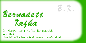 bernadett kafka business card